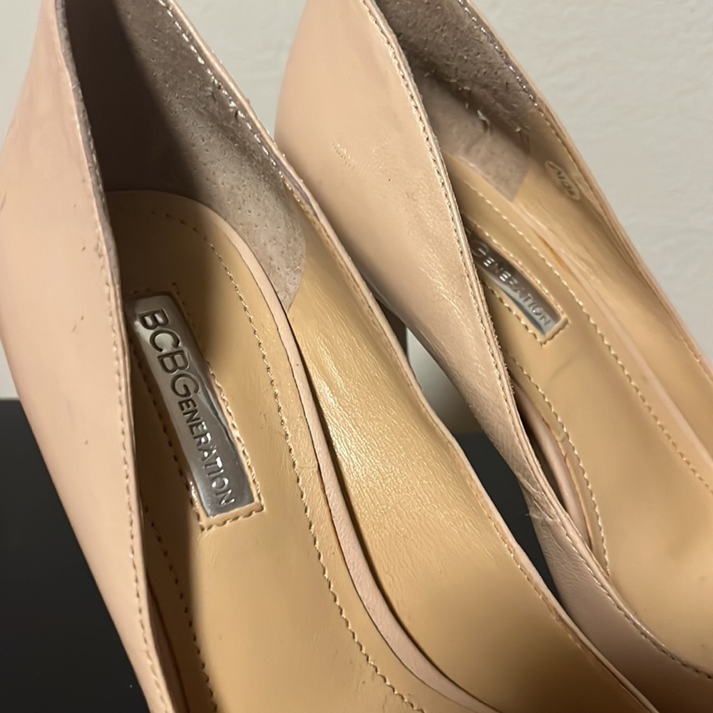 Bcbgeneration Nude Leather Pointed Toe Heels - image 2